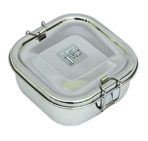 jvl steel lunch box|JVL Stainless Steel Single Layer Oval Lunch Box with .